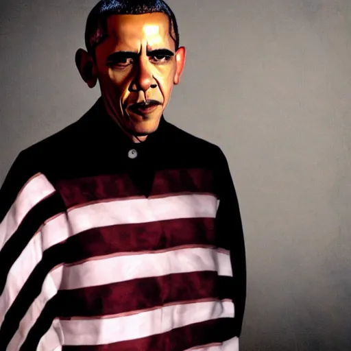 Prompt: Obama as a goth emo boy