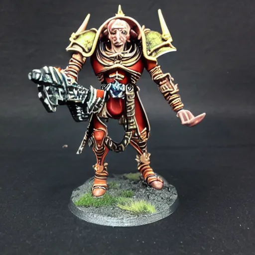 Prompt: warhammer 40k high elf titan miniature