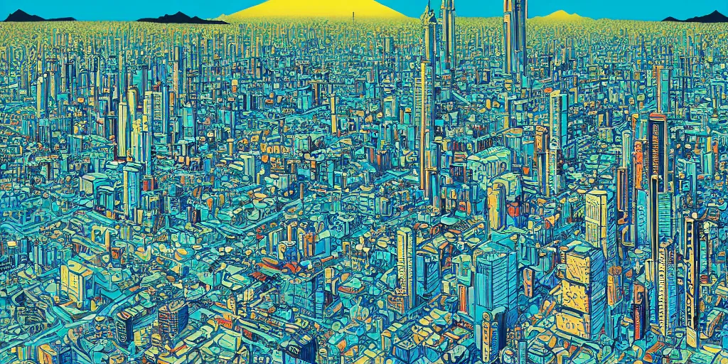 Image similar to koyaanisqatsi, by Dan Mumford