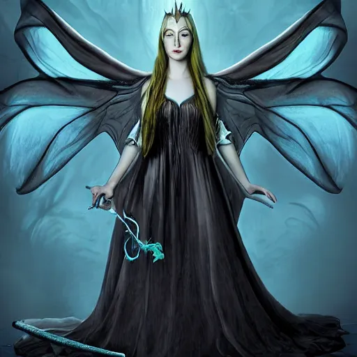 Image similar to galadriel as a succubus