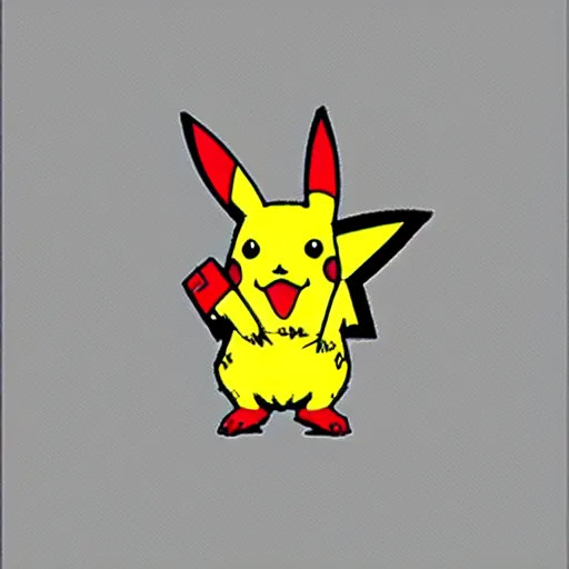 Image similar to pikachu digital art