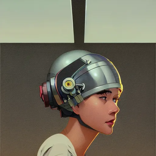 Image similar to Portrait of an engineer with helmet, very coherent, painted by painted by James Gilleard, airbrush, art by JamesJean and fine details. Anime. realistic shaded lighting poster by Ilya Kuvshinov katsuhiro otomo ghost-in-the-shell, magali villeneuve, artgerm, Jeremy Lipkin and Michael Garmash and Rob Rey