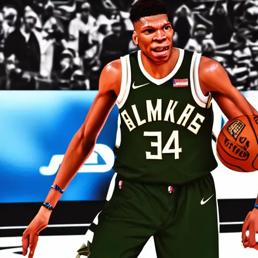 Prompt: giannis antetokounmpo as a greek god, aesthetic octane render, 8 k hyperrealistic, futuristic