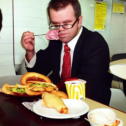 Image similar to scott morrison eating at mcdonalds in 1997