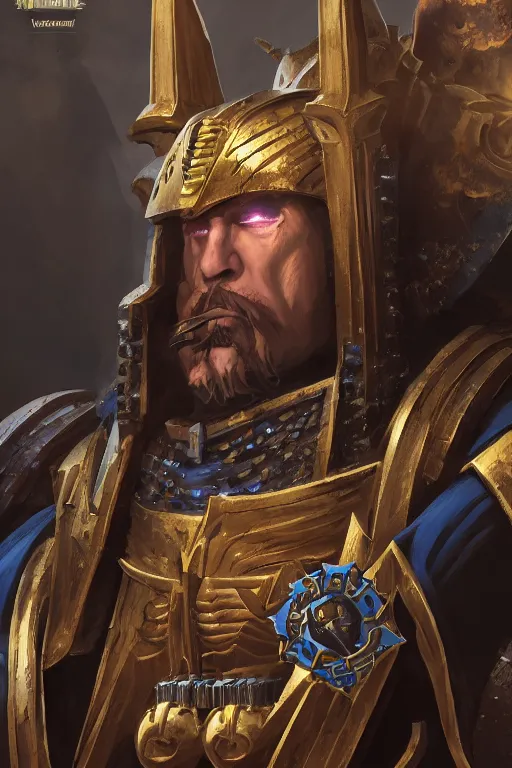 Image similar to queen portrait heros warhammer 4 0 k horus heresy fanart - the primarchs emperor by johannes helgeson animated with vfx concept artist & illustrator global illumination ray tracing hdr fanart arstation zbrush central hardmesh 8 k octane renderer comics stylized