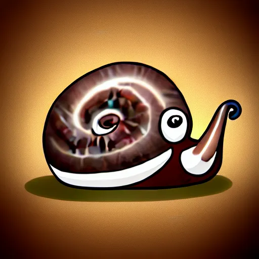 Image similar to cartoon snail, trending on artstation