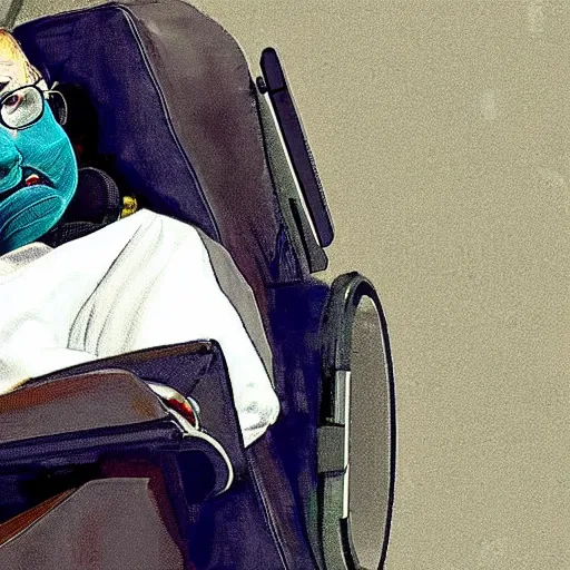 Prompt: stephen hawking in gta v, gameplay footage