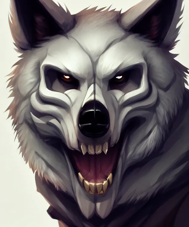 Prompt: male anthropomorphic skull wolf furry cute - fine - face, pretty face, key visual, realistic shaded perfect face, fine details by stanley artgerm lau, wlop, rossdraws, james jean, andrei riabovitchev, marc simonetti, and sakimichan, trending on artstation