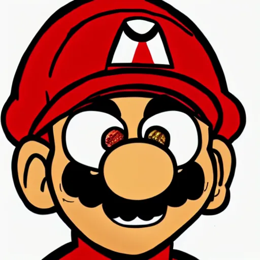 Image similar to a drawing!!!!!!! of ( ( ( mario ) ) ) made in blood!!!!!!!!!!!!!!!!!