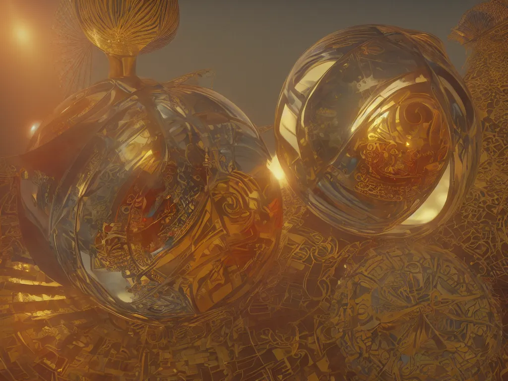 Image similar to the orb of time, sunlight study, art nouveau, by albert bietstadt and ( ( ( ( lisa frank ) ) ) ), 8 k, sharp focus, octane render, ( ( ( ( kauai ) ) ) )