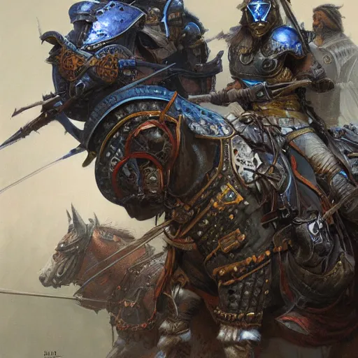 Image similar to the strongest persian warrior, face covered in shadows by his helmets, highly detailed painting by donato giancola and bayard wu, 8 k, digital art