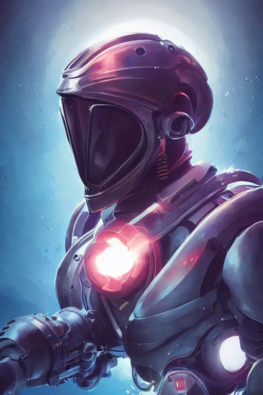 Image similar to epic mask helmet robot ninja portrait stylized as fornite style game design fanart by concept artist gervasio canda, behance hd by jesper ejsing, by rhads, makoto shinkai and lois van baarle, ilya kuvshinov, rossdraws global illumination radiating a glowing aura global illumination ray tracing hdr render in unreal engine 5