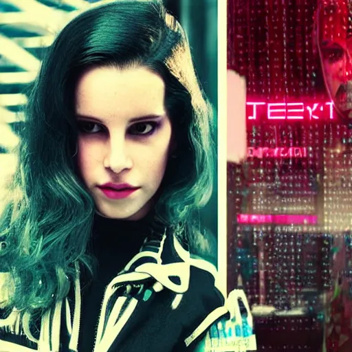 Image similar to cyberpunk lana del rey trending