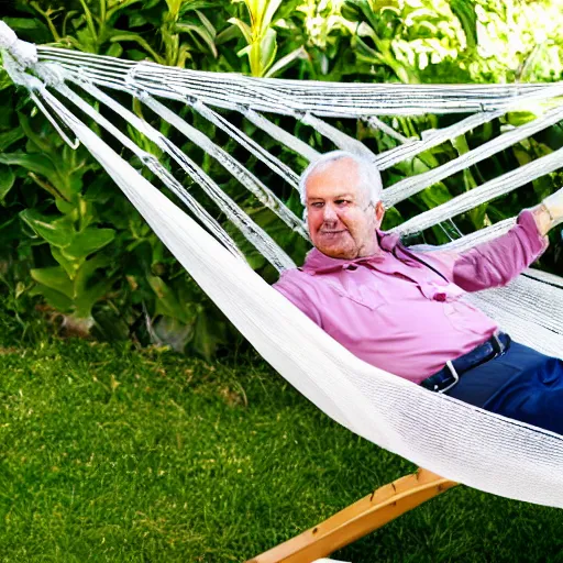 Image similar to my italian dad on a hammock