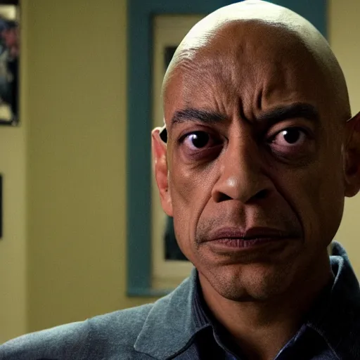 Image similar to Gus Fring from better call saul with gollum face