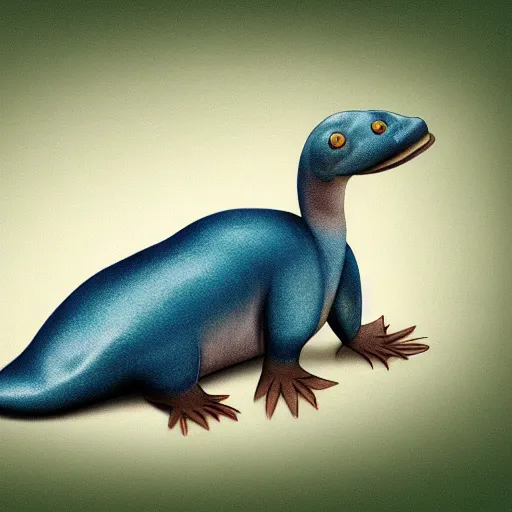 Image similar to a human-like platypus, digital art