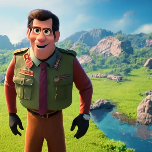 Prompt: ben stiller as a pixar disney character from up ( 2 0 0 9 ), unreal engine, octane render, 3 d render, photorealistic