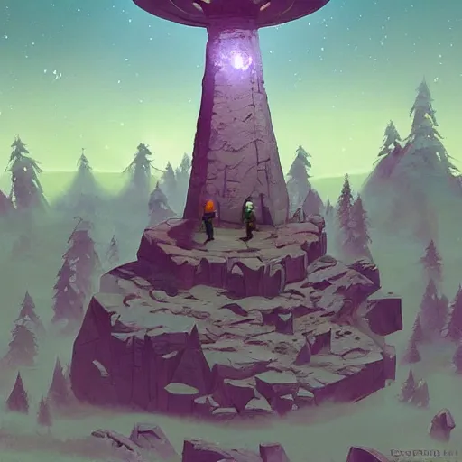 Image similar to 4k Forest Pylon large stone or crystal hovering and rotating above a biome-themed stand from Terraria Game , Surrounded deep forest from terraria game by Craig Mullins, ilya kuvshinov, krenz cushart, epic , artgerm trending on artstation by Edward Hopper and Dan Mumford and WLOP and Rutkovsky, beksinski carl spitzweg moebius and tuomas kocar, intricate artwork by caravaggio, Unreal Engine 5, Lumen, Nanite