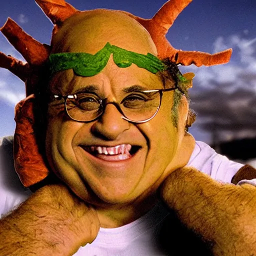 Prompt: Danny devito as the trash monster
