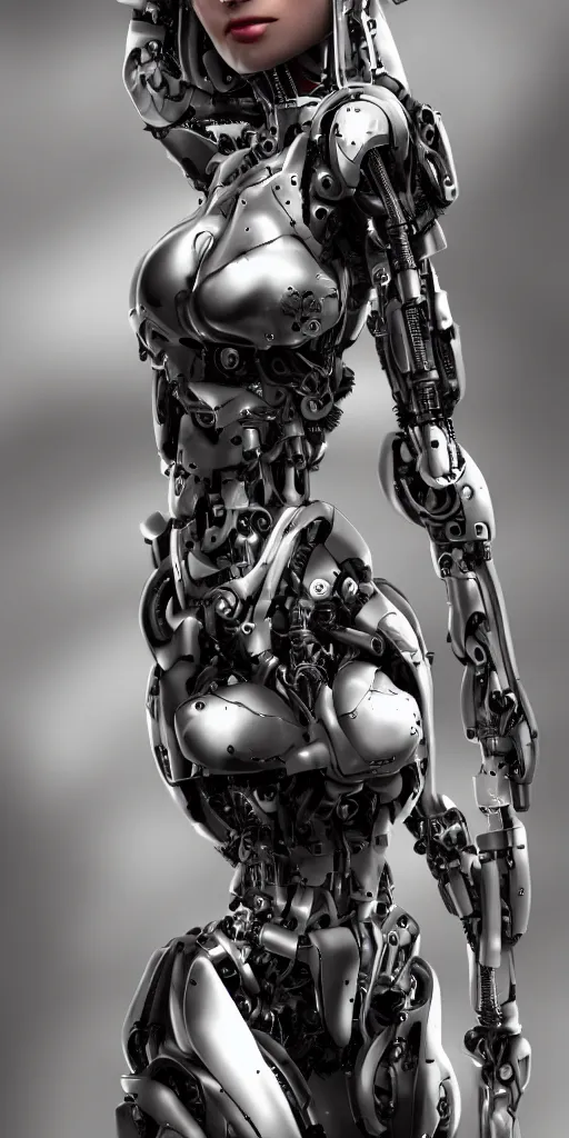 Prompt: beuatiful girl cyborg, full shot, highly detailed, no blur