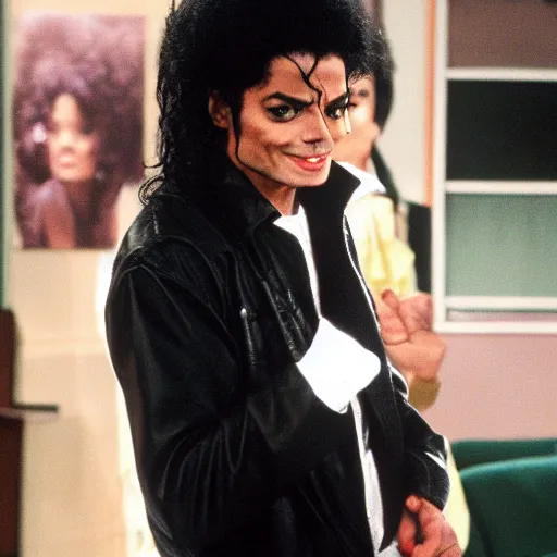 Prompt: michael jackson on an episode of seinfeld