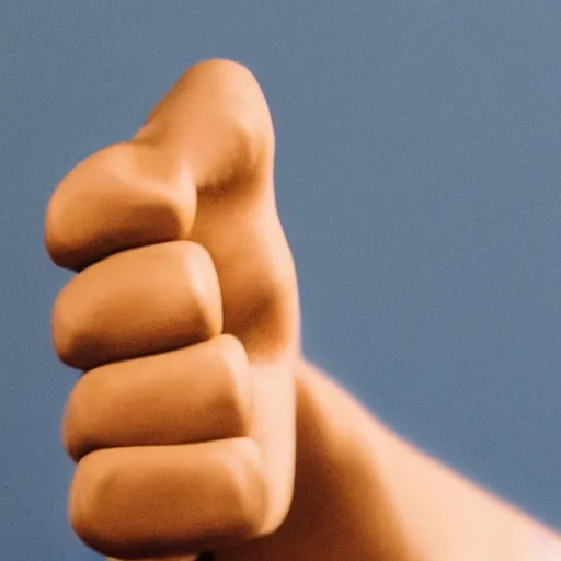 Prompt: an emoji of multiple thumbs up on one hand