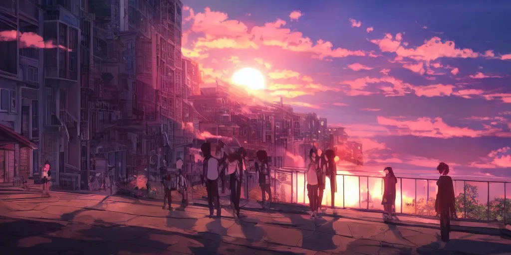 Sunset City - Anime Scene - Finished Projects - Blender Artists Community