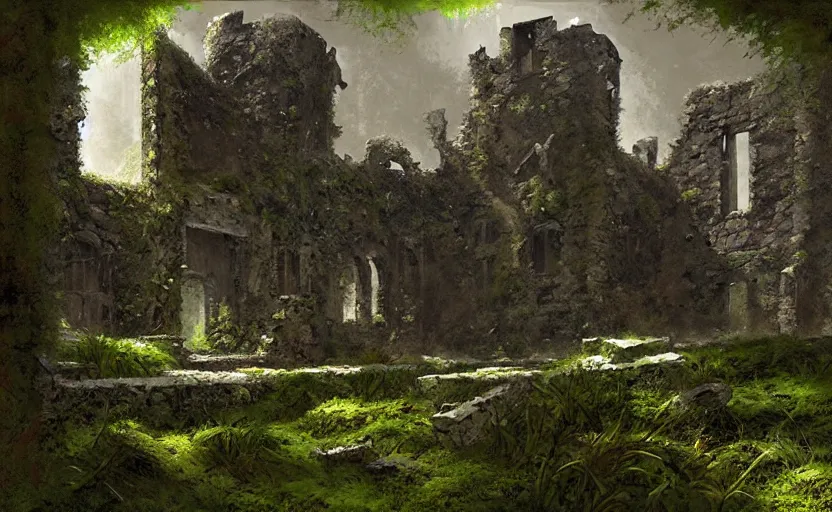 castle ruins wallpaper