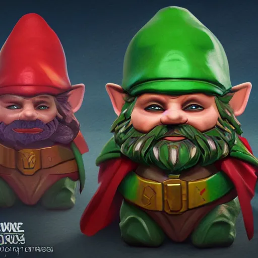 Prompt: lawn gnomes are really undercover protectors of the galaxy, dressed in ordinary gnome fashion but turn into super gnomes with ornate hero garments, capes, muscular, intricate, highly detailed, digital painting, artstation, symmetrical, concept art, smooth, sharp focus, illustration, unreal engine 5, 8 k,