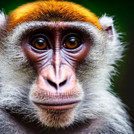 Image similar to high quality portrait of a monkey, studio photograph, photograph, realistic photo, 8k photo, 4k photo, stock photo, high resolution, cinematic shot, high detail