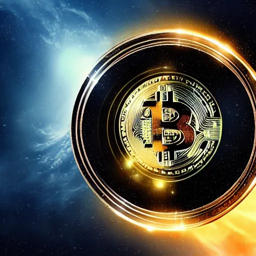 Image similar to bitcoin as a black hole in interstellar