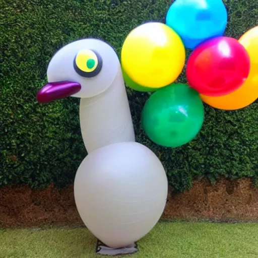 Image similar to emu made of balloons