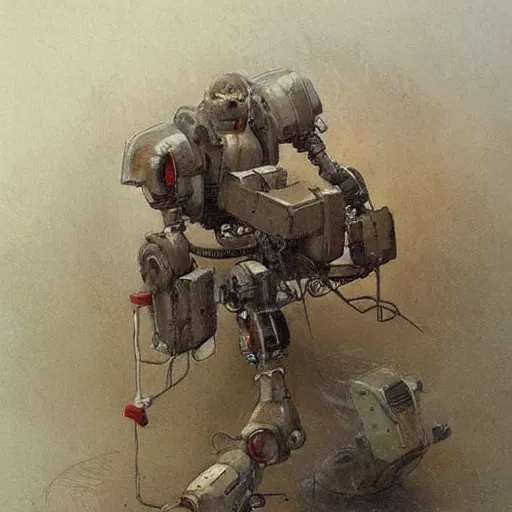 Image similar to (((((((((((cluttered inventors shop full of robots))))))))))) . muted colors. by Jean-Baptiste Monge !!!!!!!!!!!!!!!!!!!!!!!!!!!!!!!!!!!!!!!!