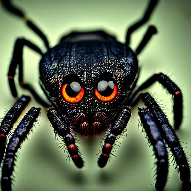 Image similar to person with scary spider face, highly detailed, 8 k, hdr, smooth, sharp focus, high resolution, award - winning photo