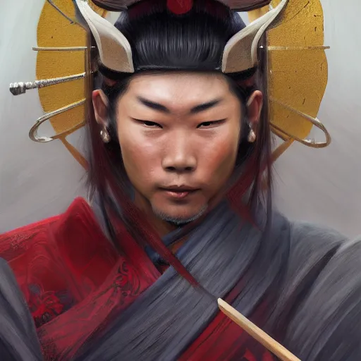 Prompt: samurai, cherry blosdom, japanese temple, digital art, irina french, heraldo ortega, mandy jurgens, golden ratio, art canvas, award winning, masterpiece trending on artstation 8 k 1 5 0 mpx