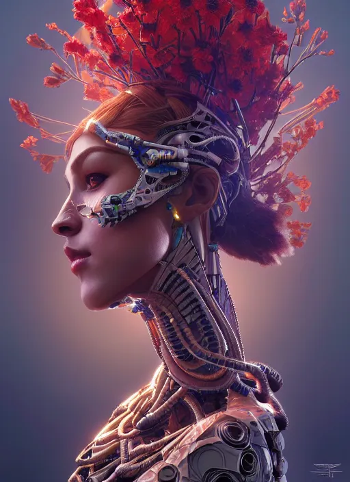 Prompt: symmetry!! portrait of a hybrid robot cobra, floral! horizon zero dawn machine, intricate, elegant, highly detailed, ray tracing, digital painting, artstation, concept art, smooth, sharp focus, illustration, art by artgerm and greg rutkowski and alphonse mucha, 8 k