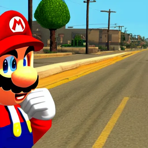 Image similar to mario in gta san andreas