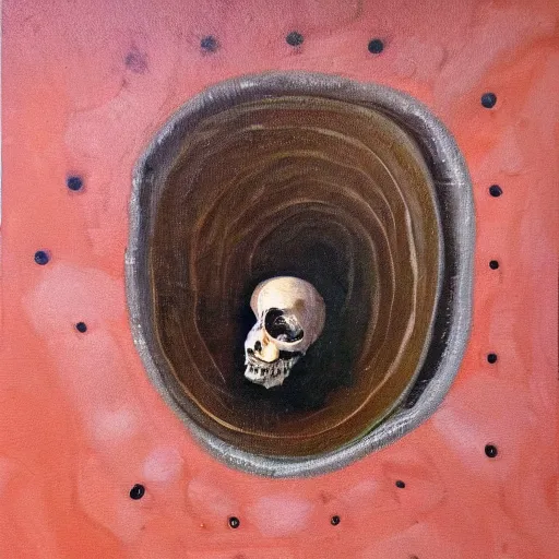 Prompt: weird painting with holes