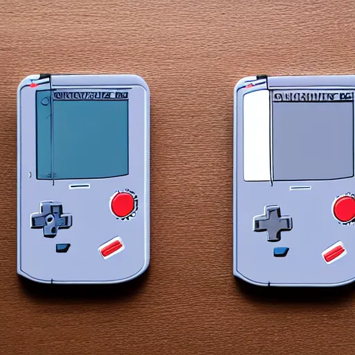 Image similar to an isometric product shot of a clear gameboy dmg