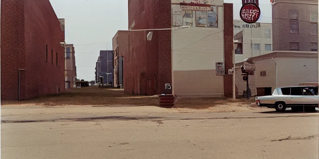 Image similar to empty kansas street photography by william eggleston and stephen shore en 1 9 7 8