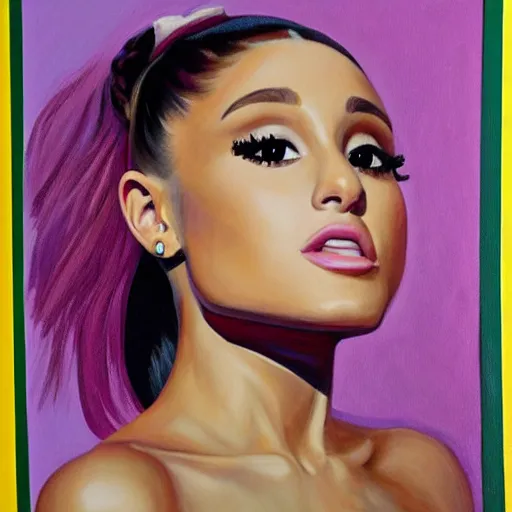 Image similar to painting of Ariana Grande in the style of Chamberlain, Johns