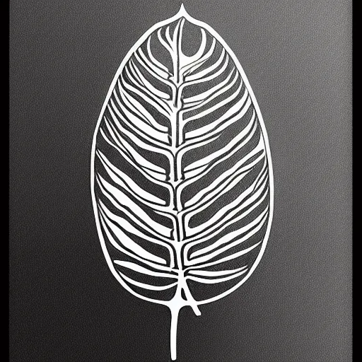 Prompt: thin lines, tattoo stencil of a monstera deliciosa leaf, intricate lines, elegant