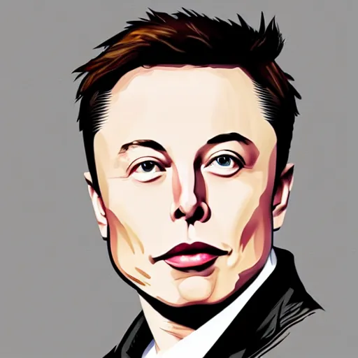 Prompt: Elon Musk, Anime protagonist