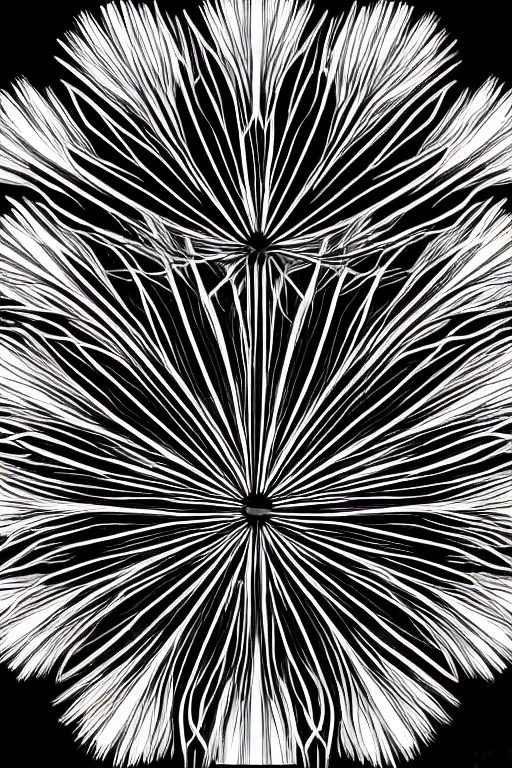 Image similar to nuclear dandelion, symmetrical, highly detailed, digital art, sharp focus, trending on art station, glowing