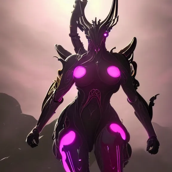 Image similar to highly detailed giantess shot exquisite warframe fanart, looking up at a giant 500 foot tall beautiful stunning saryn prime female warframe, as a stunning anthropomorphic robot female dragon, looming over you, dancing elegantly over you, your view upward between the legs, white sleek armor with glowing fuchsia accents, proportionally accurate, anatomically correct, sharp robot dragon paws, two arms, two legs, camera close to the legs and feet, giantess shot, upward shot, ground view shot, leg and thigh shot, epic low shot, high quality, captura, realistic, professional digital art, high end digital art, furry art, macro art, giantess art, anthro art, DeviantArt, artstation, Furaffinity, 3D realism, 8k HD octane render, epic lighting, depth of field