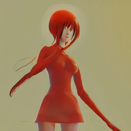 Prompt: Portrait of Asuka Langley Soryu from Evangelion using plugsuite, artwork by Sergey Kolesov, arstation,