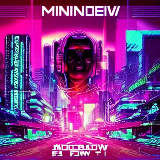 Image similar to mindblown synthwave cyberpunk