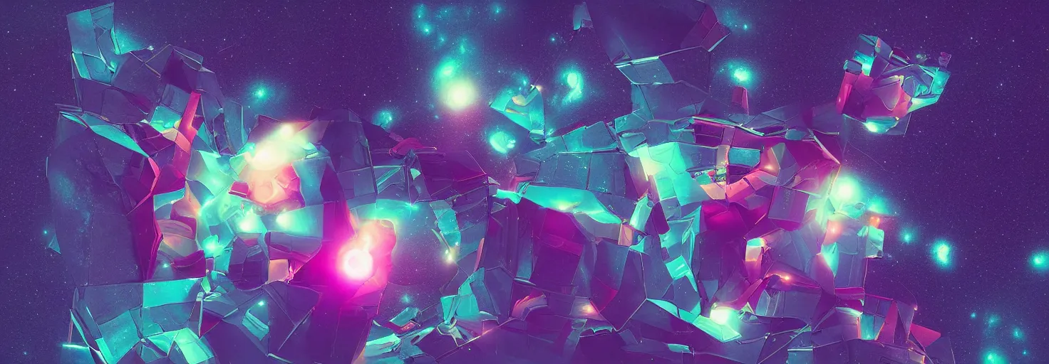 Prompt: mind - explding into the cosmos, mashup digital art masterpiece of beeple and jean giruad