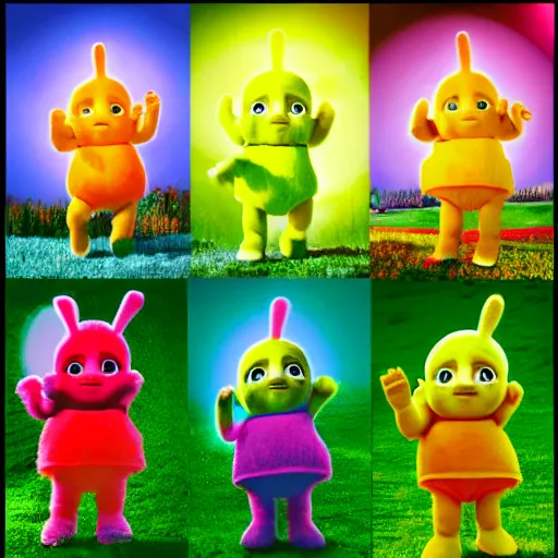 Prompt: Teletubbies as LSD