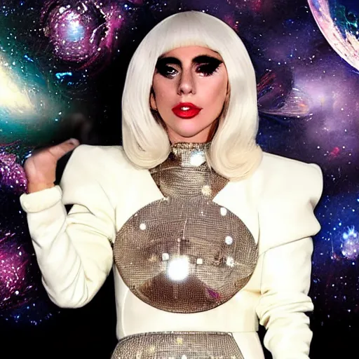 Prompt: lady gaga in space